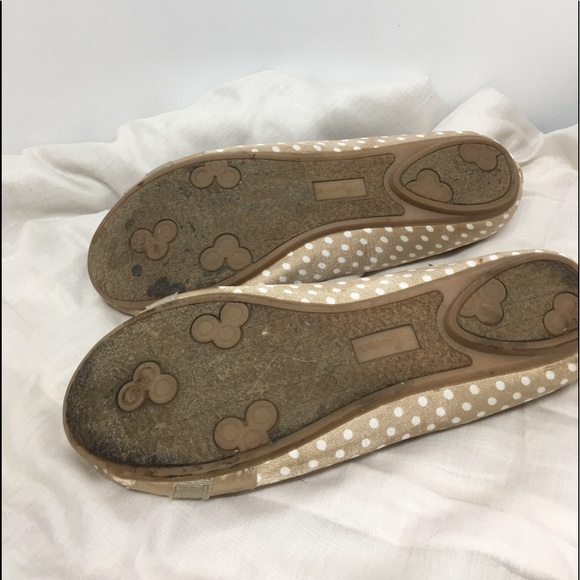 Fergalicious- Gold  flats with white polka dots - Picture 6 of 12